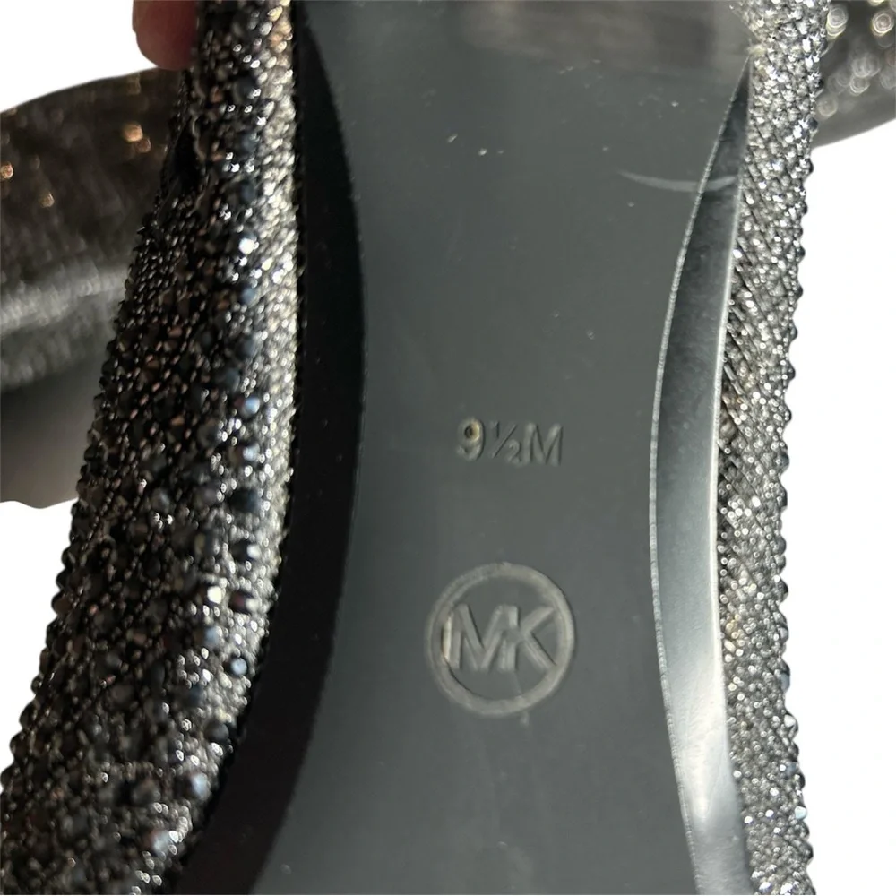 Michael Kors Black Sparkle Rhinestone Katerina Heeled Boots - Picture 8 of 12